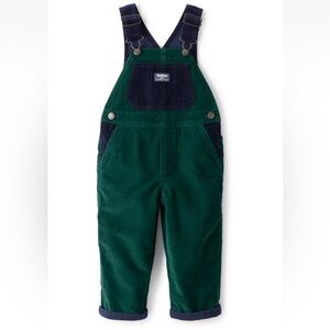 OshKosh B'gosh Toddler Green Corduroy  Lined Overalls